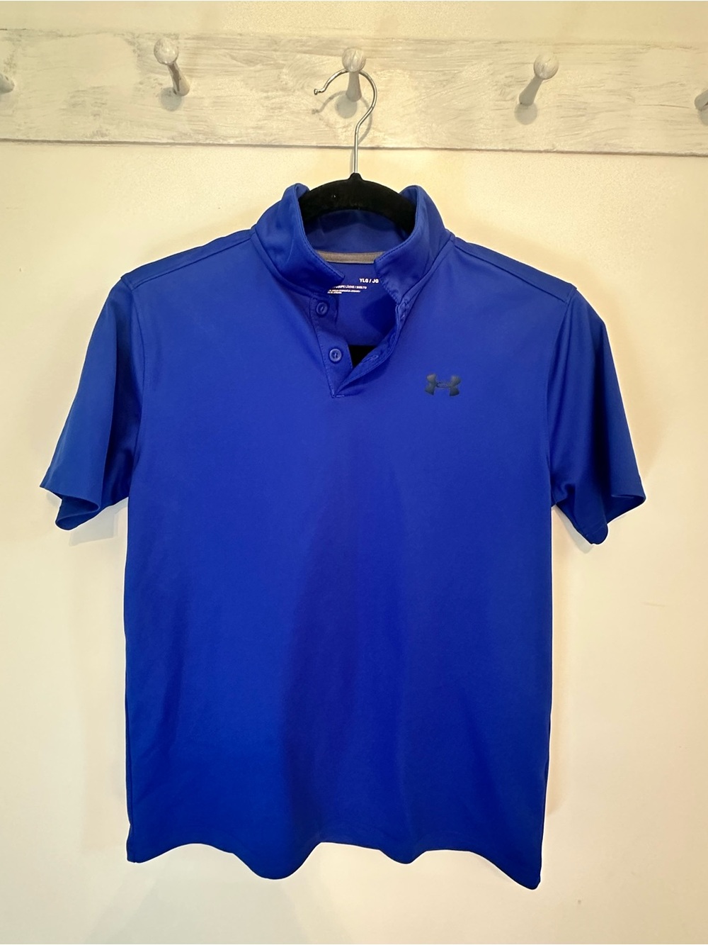 Under Armour Boys Royal Blue Short Sleeve Polo size YL